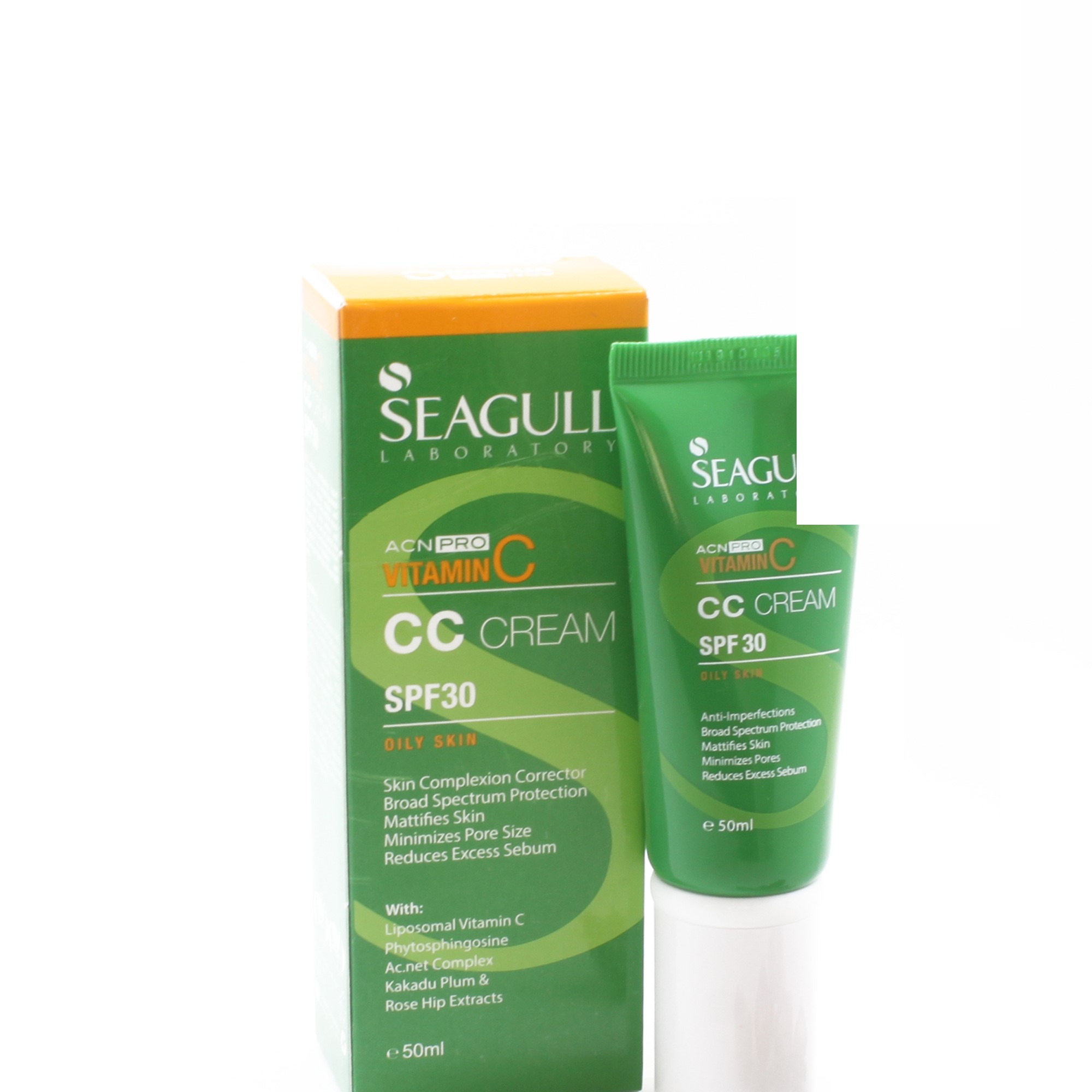 کرم رنگی متعادل کننده چربی SPF30 سی گل CC CREAM SEAGULL